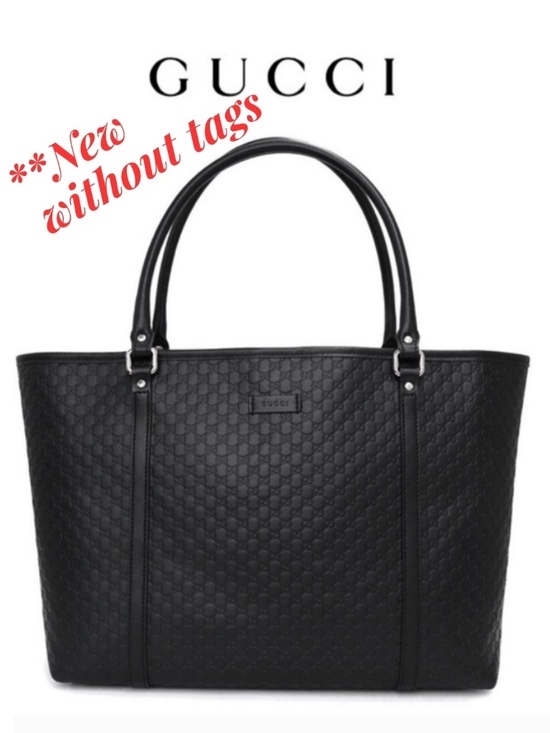 Gucci Handbags - NWOT GUCCI micro GG leather large tote